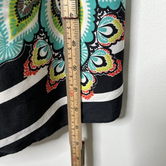 Eliza J Halter Maxi Dress Womens Size 6 Petite 6P Smocked Colorful Vacation - Picture 7 of 11